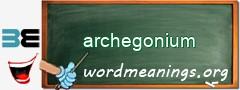 WordMeaning blackboard for archegonium